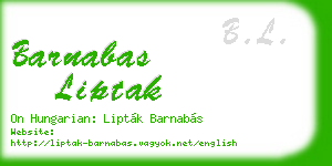 barnabas liptak business card